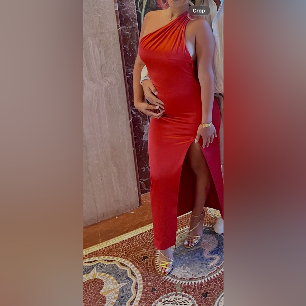 Alice&Olivia  Red One-Shoulder Dress